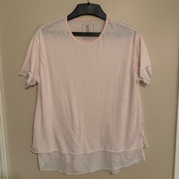 We the free | | pink double lined top | oversized - Picture 2 of 8